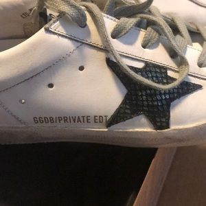 Golden Goose Superstar 38 green snake